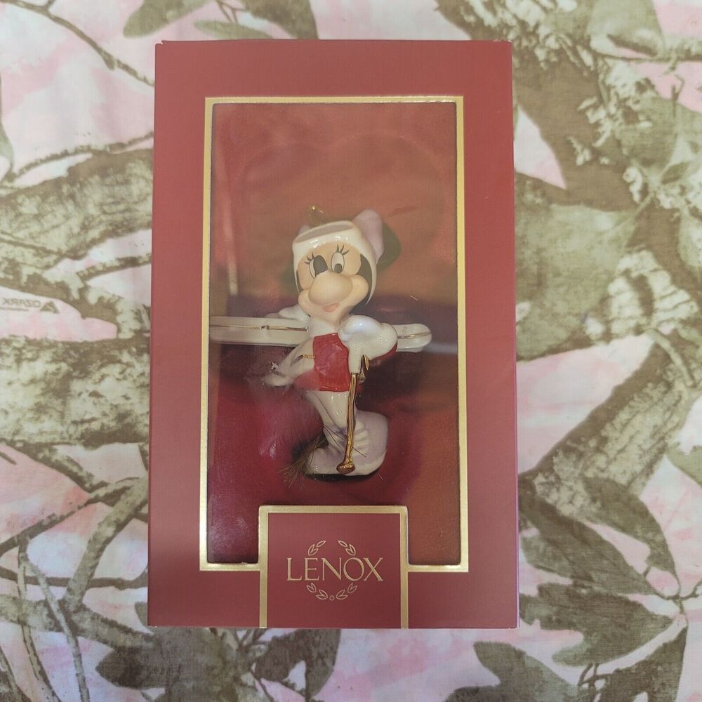 Lenox 2020 Skiing Minnie Mouse Ornament In Box